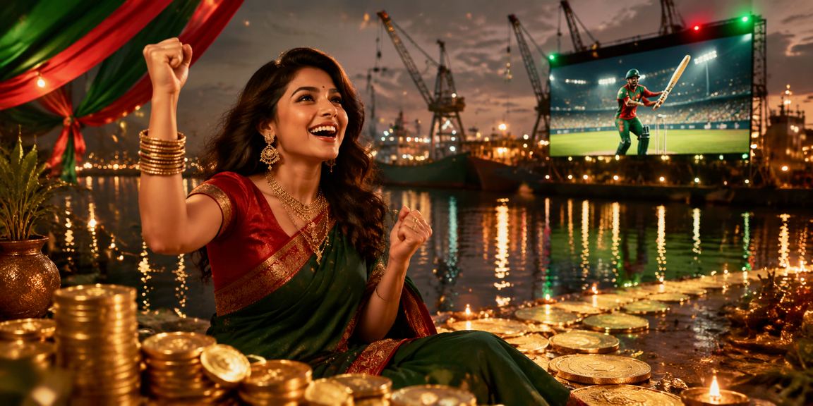 খুলনায় লাল-সবুজ থিমে ক্রিকেট বেটিং ও মোবাইল গেমিংয়ের দৃশ্য