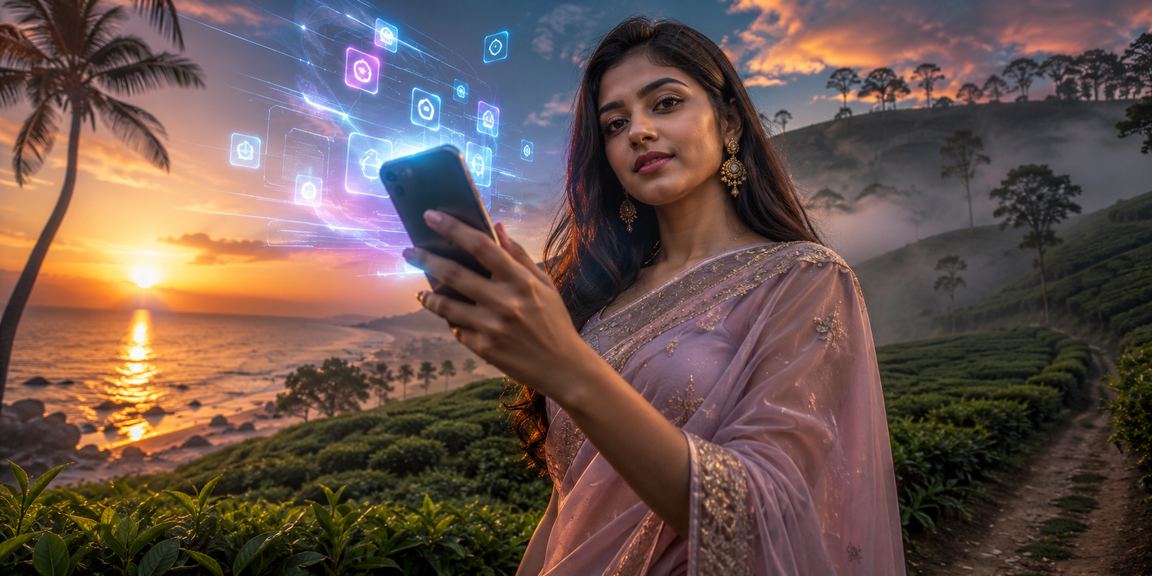 সেন্ট মার্টিন দ্বীপের চা বাগানে মোবাইল ক্যাসিনো অ্যাক্সেস করছেন একজন ব্যবহারকারী